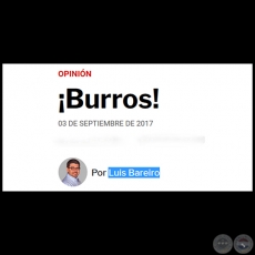 BURROS! - Por LUIS BAREIRO - Domingo, 03 de Septiembre de 2017